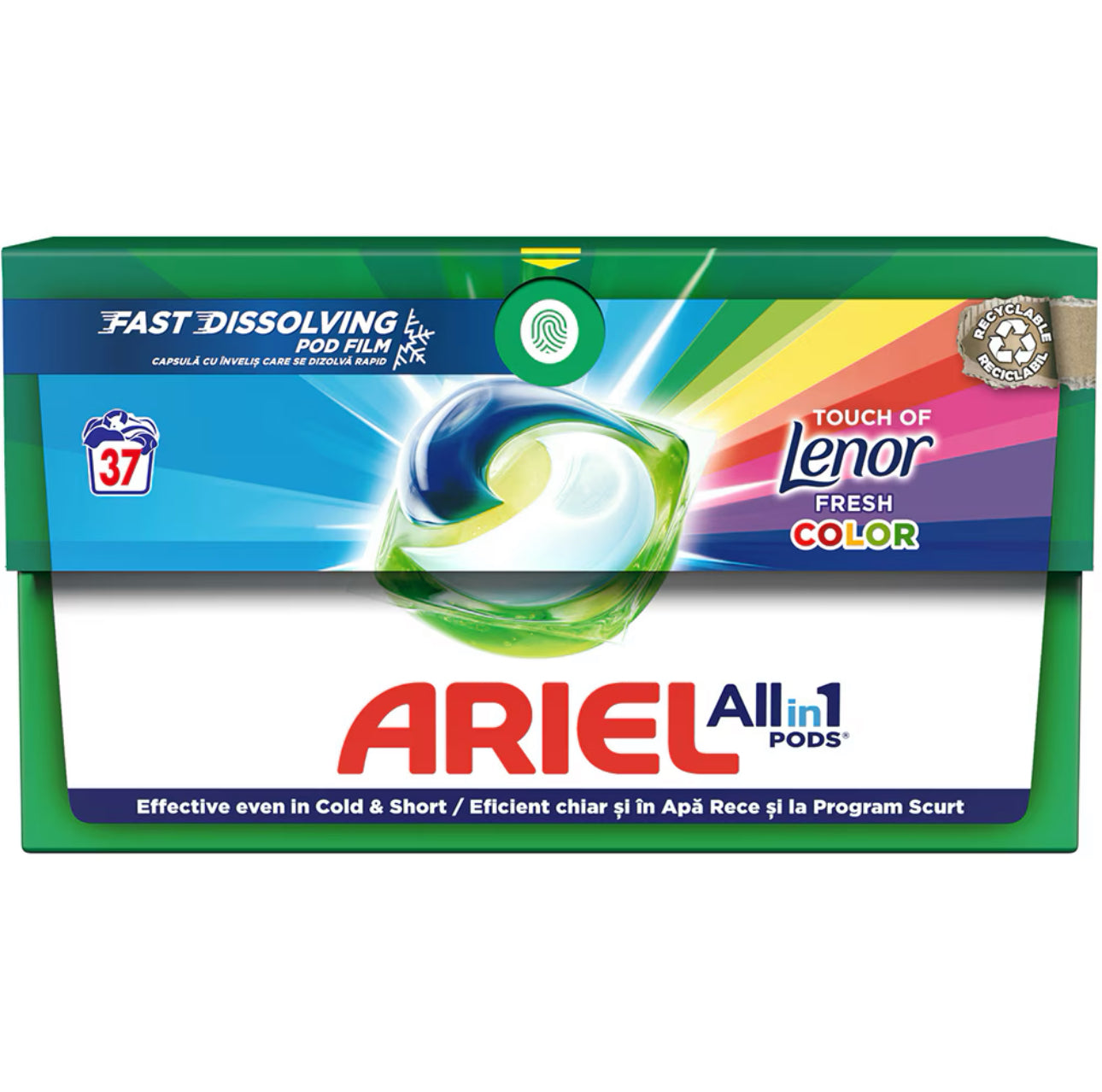 ARIEL Touch of Lenor Detergent Rufe Color 37 capsule