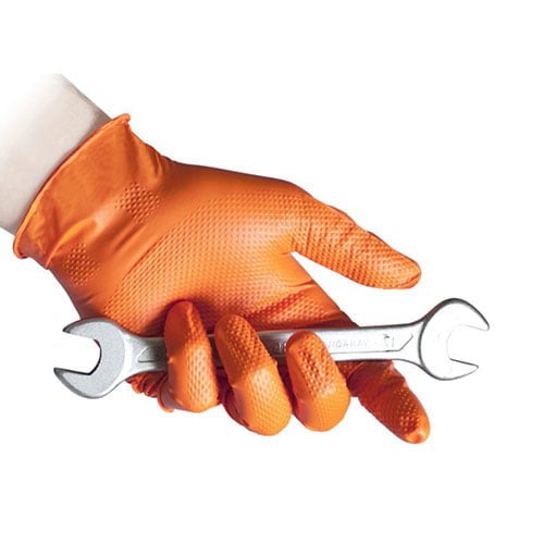 Manusi NITRIL mecanic Diamond Strong Nitrile Orange