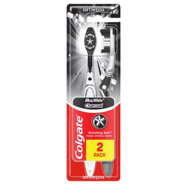 Colgate Periuta de Dinti Max White Charcoal Soft 2buc