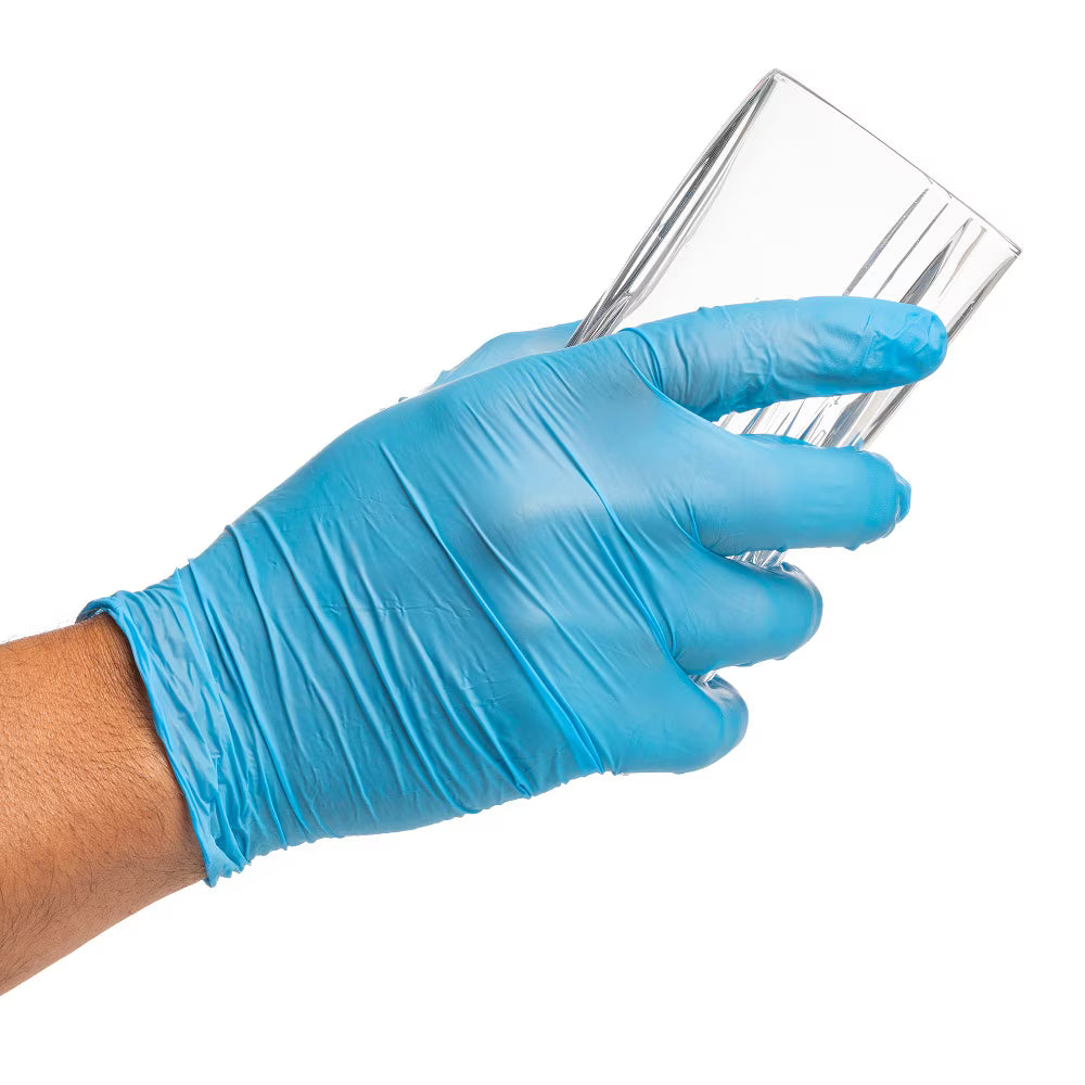 Mănuși NITRIL nepudrate albastre