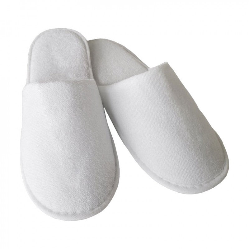 Papuci unică folosință, tip Hotel, material din prosop (frotir), talpa groasă 5mm