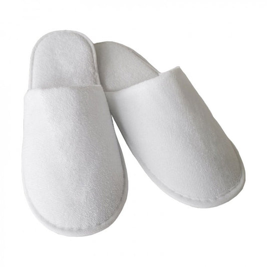 Papuci unică folosință, tip Hotel, material din prosop (frotir), talpa groasă 5mm