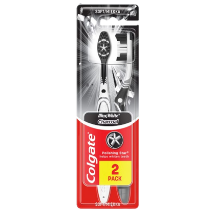Colgate Periuta de Dinti Max White Charcoal Soft 2buc