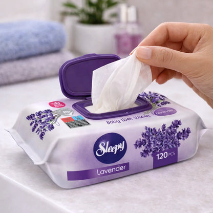 Sleepy 120 Servetele Umede Lavanda