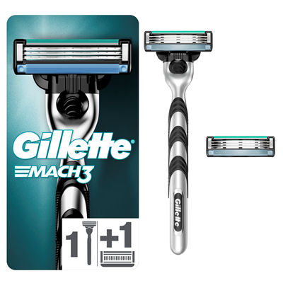 Gillette Mach 3 Aparat de Ras cu 2 Rezerve